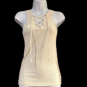 NWT Aerie Real Soft Ribbed Tank Top - Size Small, Off-White